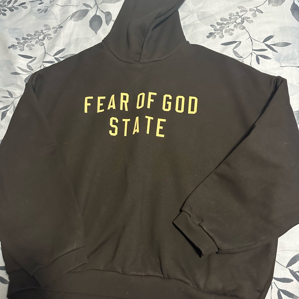 Fear of God Black and Yellow Sweatshirt Hoodie